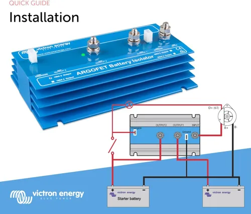 Miniatura 5 de Victron Energy Argofet Aisladores de Batería 100-2AC (2 Baterías 100 Amperio)
