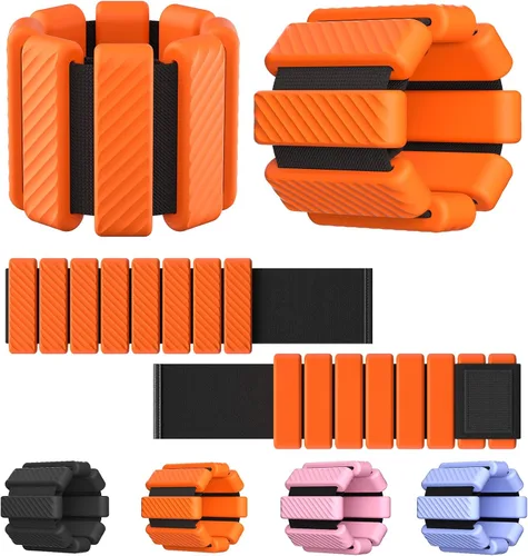 Miniatura 7 de Pesas de muñeca y tobillo para mujer, juego de 2 pesas portátiles y resistentes para brazos y piernas (1 libra cada una), pesas de tobillo