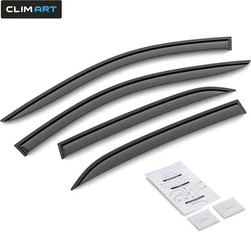 Miniatura 6 de CLIM ART Protectores de lluvia increíblemente duraderos para Chevrolet (Chevy) Equinox 2018-2024, deflectores de ventana con cinta original, Para