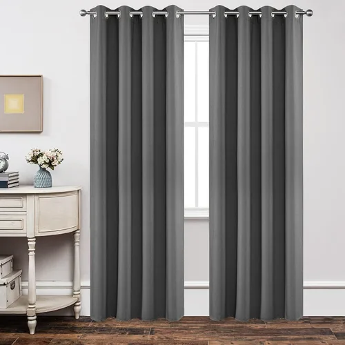 Miniatura 21 de Joydeco - Juego de 2 paneles de cortinas opacas de 63 pulgadas, 2 cortinas largas con aislamiento térmico burg, cortinas de oscurecimiento