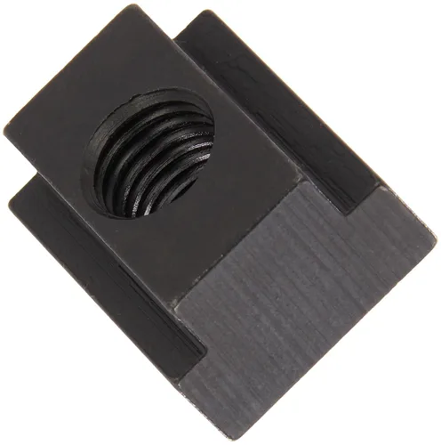 Small Parts 41411T 1018 Tuerca de ranura en T de acero, acabado de óxido negro, roscado a través, roscas de 1/2"-13, 3/4" de altura, profundidad de