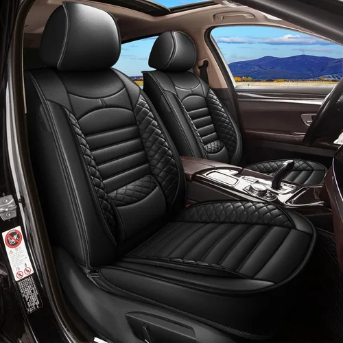 Miniatura 14 de Fundas de asiento de auto para Ford Fusion 2010-2020: juego completo de fundas protectoras de asiento impermeables de piel sintética compatible