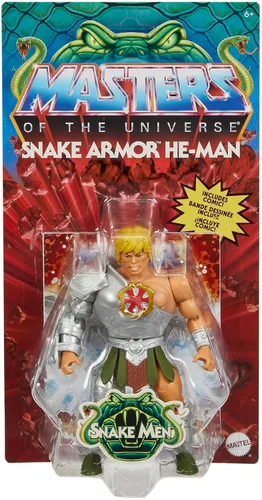 Miniatura 7 de Masters of the Universe Origins Figura de acción y accesorio, Rise of Snake Men Armor He-Man y mini libro de cómics, 5.5 pulgadas