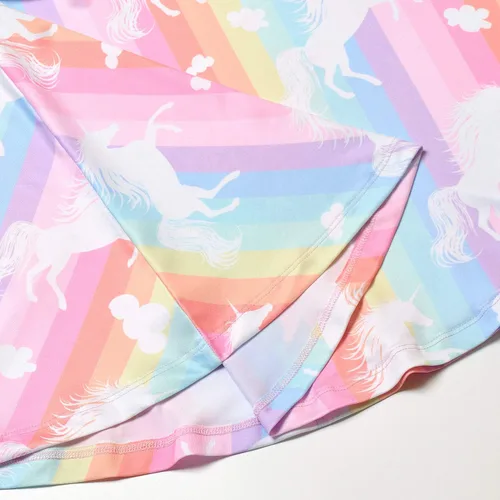Miniatura 4 de Jxstar Vestidos de flores a juego para niñas y muñecas, sin mangas, verano, 18 pulgadas, ropa para muñecas