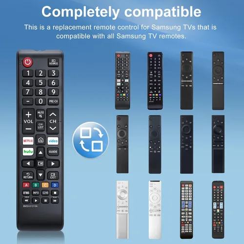 Miniatura 4 de Paquete de 2: nuevo control remoto universal para todos los controles remotos de TV Samsung, compatible con todos los televisores inteligentes