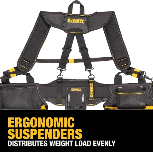 Miniatura 8 de DEWALT Organizador de cinturón de herramientas profesional con tirantes y 25 bolsillos, construcción resistente (DWST540602)