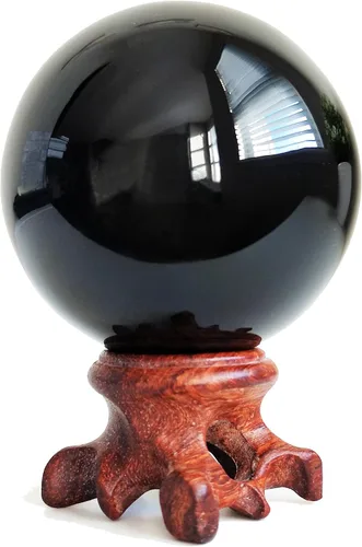Miniatura 4 de Mina Heal Bola de Cristal Obsidiana para Bola de Fengshui, Meditación, Sanación con Cristales, Esfera de Adivinación, Decoración del Hogar, 100%