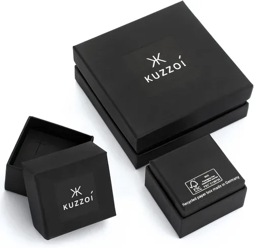 Miniatura 4 de kuzzoi Pulsera redonda bizantina de plata de ley 925 para hombre, longitud 7,48 pulgadas - 9,05 pulgadas, ancho 0,78 pulgadas, 3.39 onzas