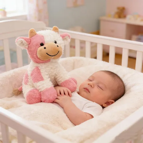 Miniatura 5 de Animales de peluche de vaca de peluche suave linda muñeca de vaca para niños y niñas 11.8 pulgadas (zuo NIU fense 11.8 in)