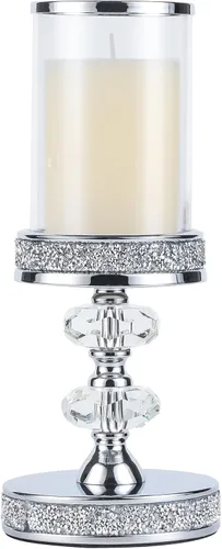 Miniatura 12 de Portavelas de pilar, candelabros de cristal para bodas, fiestas, eventos, Navidad, decoración del hogar, centros de mesa CH028D (M)
