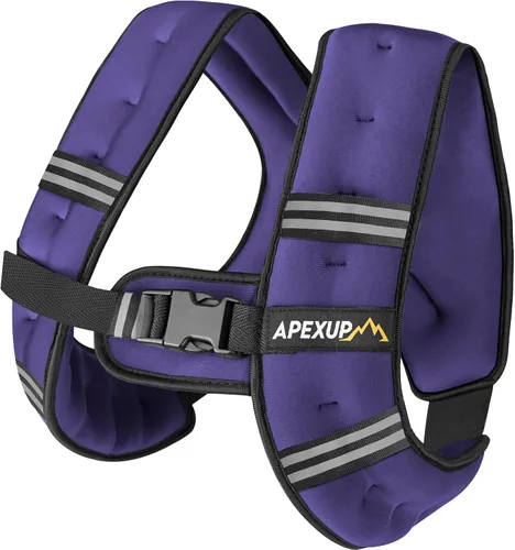 Miniatura 44 de APEXUP - Chaleco con peso de 5, 10, 15, 20, 25 y 30 libras para hombre y mujer, con rayas reflectantes, equipo para entrenamiento de fuerza y correr