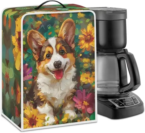 Miniatura 51 de Cubiertas para máquina de café con mango superior, resistentes a las manchas, para mezclador, compatible con la mayoría de cafeteras