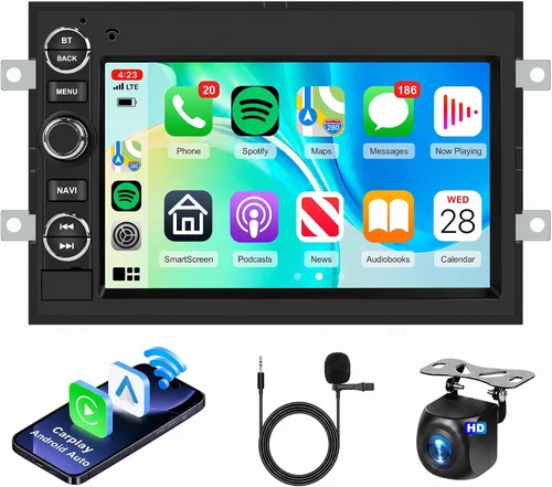 Miniatura 8 de Podofo Radio 2G 64G para Ford F150 F250 F350 Fusion Edge Explorer Expedition Car Stereo,7 pulgadas 1080p IPS pantalla táctil F-150 estéreo