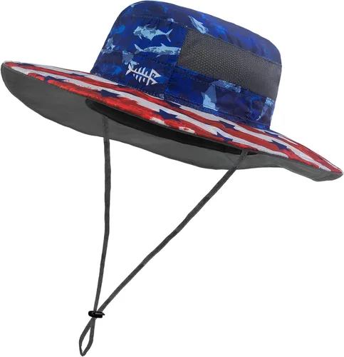 Miniatura 6 de BASSDASH Sombrero de pesca solar UPF 50+ resistente al agua con solapa desmontable para el cuello