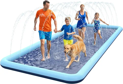 Miniatura 17 de VISTOP - Alfombrilla antideslizante para niños y perros, juguetes acuáticos de verano para piscinas de aspersión - Alfombrilla divertida para jugar
