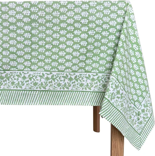 Miniatura 36 de ATOSII Amalfi - Mantel redondo de verano 100% algodón, estampado en bloques, para comedor, bodas, exteriores, fiestas, I Grand Millenial Farmhouse