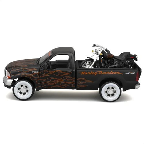 Miniatura 6 de Maisto – 32181bk – Vehículo Miniatura – Modelo Harley Davidson 1936 – Escala 1: 24 Escala – Ford F 350 Super Duty