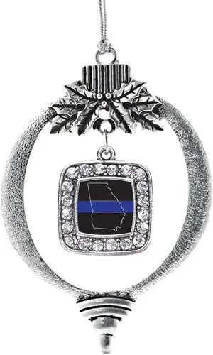 Miniatura 47 de Inspired Silver - Nana púrpura - Adorno de Navidad plateado - Adorno cuadrado para árbol de Navidad con circonita cúbica - Decoración colgante