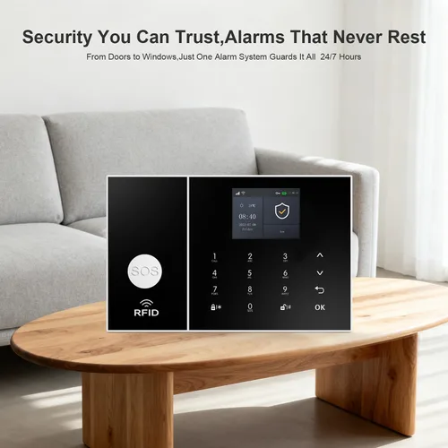 Miniatura 3 de LWOHSI Sistema de alarma inalámbrico para seguridad del hogar, sensores de movimiento y puerta de bricolaje, cámara de seguridad HD de 3 MP
