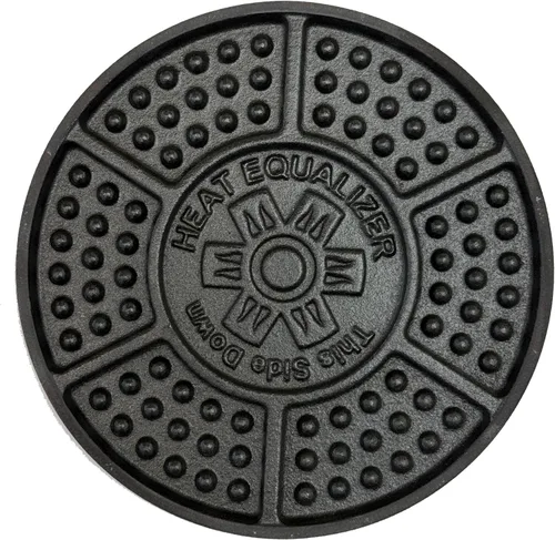 Miniatura 10 de Juego de 3 difusores de calor para estufas de gas de 6 a 8 a 9.25 pulgadas de placa de hierro fundido para estufas de gas y eléctricas