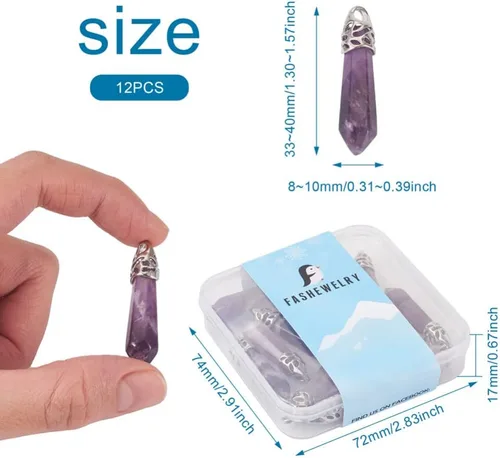 Miniatura 2 de FASHEWELRY Colgantes de encanto de piedras preciosas