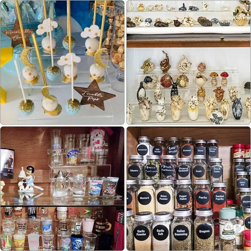 Miniatura 7 de bigantss Estante acrílico de 12 pulgadas para organizador de perfumes, estantes Funko POP de 4 niveles, organizador de colonia, soporte