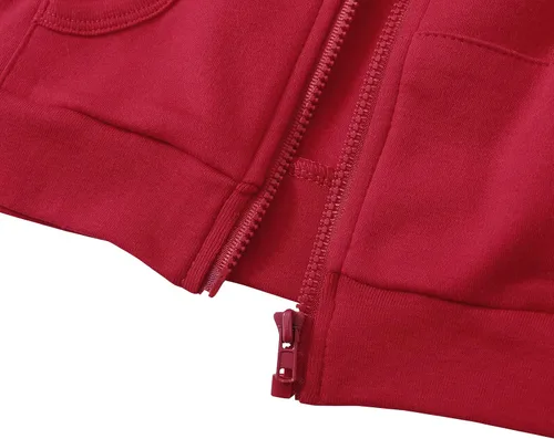 Miniatura 5 de ROMPERINBOX Sudadera con capucha para bebé y niña, con cremallera completa, ligera, delgada, abrigo, sudaderas de 0 a 24 meses