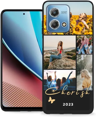 Miniatura 19 de Funda personalizada para Motorola Moto G Stylus 2020 con nombre de foto, texto y foto, GStylus personalizado -20 funda suave y fina (negro) de 6.4