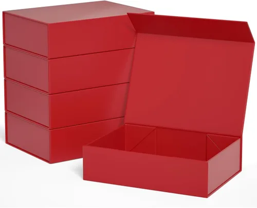 Miniatura 17 de ROSTELACK Cajas de regalo de 11.9" x 8.5" x 3.3" con tapa de cierre magnético caja para regalos, caja de regalo de dama de honor, bonita caja, cajas