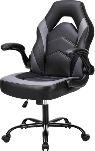 Miniatura 7 de NEWBULIG Silla de escritorio para computadora y juegos - Soporte lumbar ergonómico grande y alto con reposabrazos abatibles y ruedas giratorias