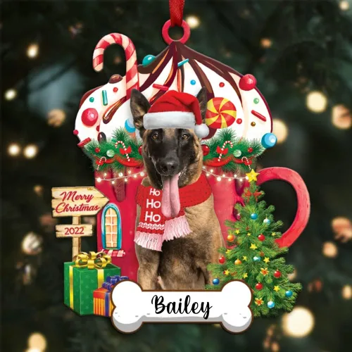 Miniatura 59 de Amantes de los perros de Navidad – Navidad de perros disponibles para muchos perros Shi Tzu – Adorno con forma personalizada, adorno de Navidad