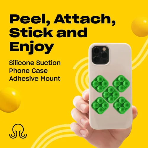 Miniatura 2 de OCTOBUDDY Classic Mini - Funda adhesiva de silicona con ventosa para teléfono, manos libres, soporte de agarre fuerte para selfies y videos