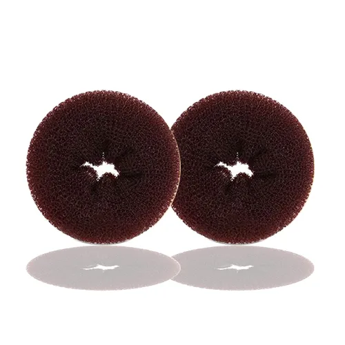 Miniatura 9 de Kitjans 2 piezas para hacer moños de dona de pelo grande, moldeador de moño de pelo grueso y largo (3.5 pulgadas/negro)