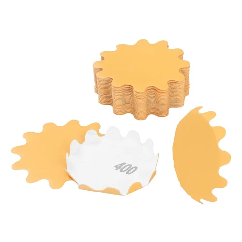 Miniatura 26 de Keystone Flex Edge Gold - Discos de lijado de gancho y bucle de 1 pulgada, papel de arena ondulado para lijadoras de cuencos y accesorios de lijado