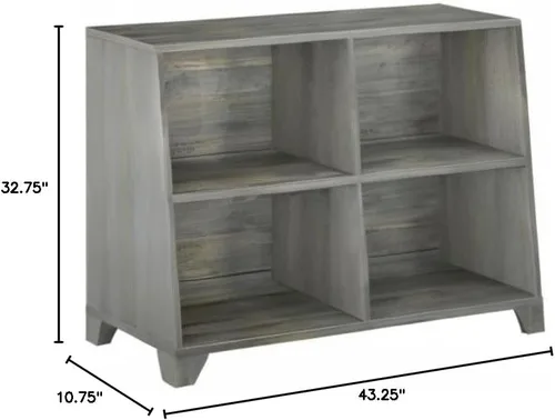 Miniatura 2 de Max & Lily Estantería moderna de 4 estantes, de madera maciza para dormitorio de niños, madera flotante Driftwood