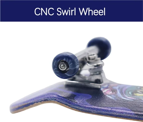 Miniatura 5 de Pro Patineta para dedos 34mm de madera con camiones profesionales y ruedas CNC (Alien)