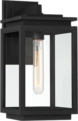 Miniatura 2 de Possini Euro Design Atkins - Lámpara de pared moderna de 14 1/4 pulgadas de alto para exteriores, para porche, casa, exterior, farol exterior