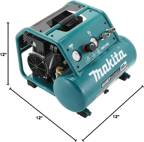 Miniatura 10 de Makita MAC320Q Quiet Series 1-1/2 HP, Compresor de aire eléctrico, sin aceite, 3 galones