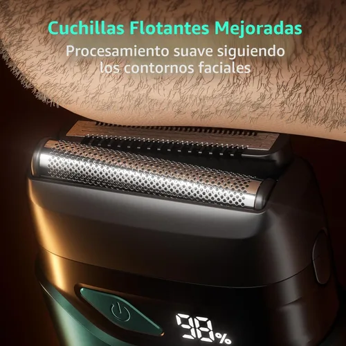 Miniatura 2 de Afeitadoras eléctricas de papel de aluminio para hombres, mini maquinilla de afeitar eléctrica, afeitadora facial compacta, IPX7, impermeable