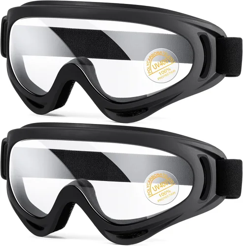 MAMBAOUT Gafas de motocicleta para niños, paquete de 2 gafas de carreras todoterreno para niños y niñas