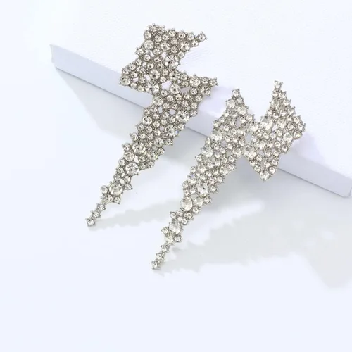 Miniatura 4 de Aretes colgantes de cristal con perno de relámpago aretes llamativos para mujer colección KELMALL