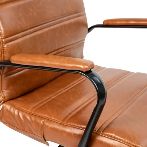 Miniatura 15 de Flash Furniture Whitney - Silla de escritorio giratoria de LeatherSoft con respaldo alto con asiento acolchado y reposabrazos, silla de oficina