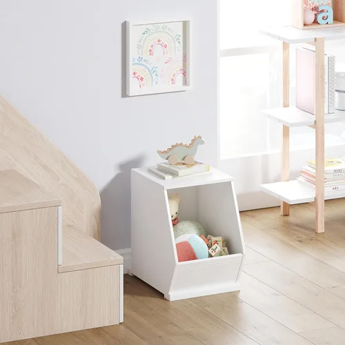 Miniatura 5 de UTEX Organizador de almacenamiento de juguetes para niños, gabinete de almacenamiento de juguetes apilable, organizador de juguetes de madera