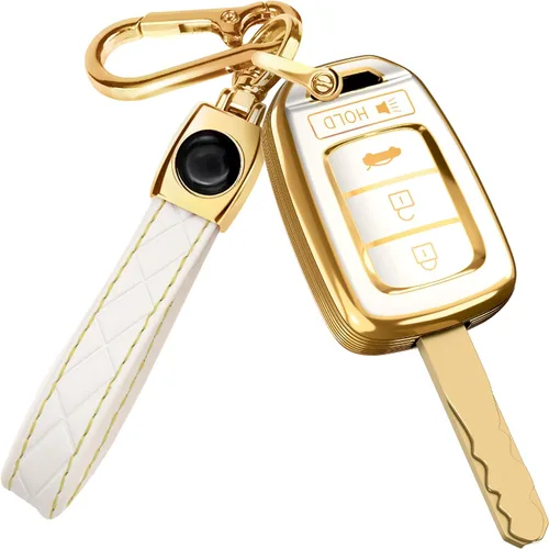 Miniatura 11 de Lucrum Compatible con funda para llavero Honda y llavero de cuero - Estuche de llavero de TPU para Accord Civic CR-V HR-V Pilot Ridgeline SE LX