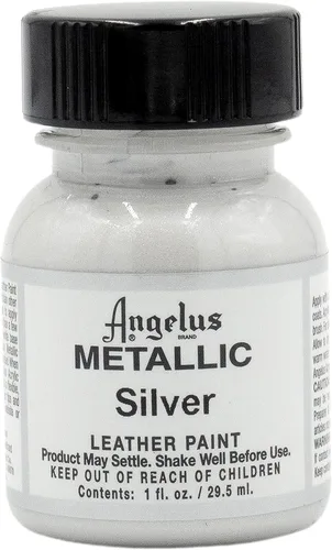 Miniatura 10 de Angelus - Pintura metálica para cuero, 4 onzas, plata