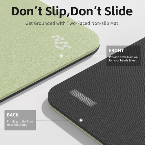 Miniatura 3 de PAIDU Yoga Mat 8mm Super Thick TPE Fitness Mat SGS Certified Non-Slip, Odorless & Tear-Resistant Unisex with Strap for Yoga, Pilates