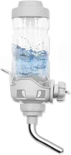 Dispensador de agua para perros Vannon para jaula, botella de agua de 20 onzas con alimentación automática para jaulas de perros, gatos y conejos,
