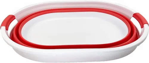 Miniatura 4 de SAMMART Cesta plegable de plástico para lavandería de 39L (10.3 galones), tina de lavado plegable, fácil almacenamiento y ahorro desplegable