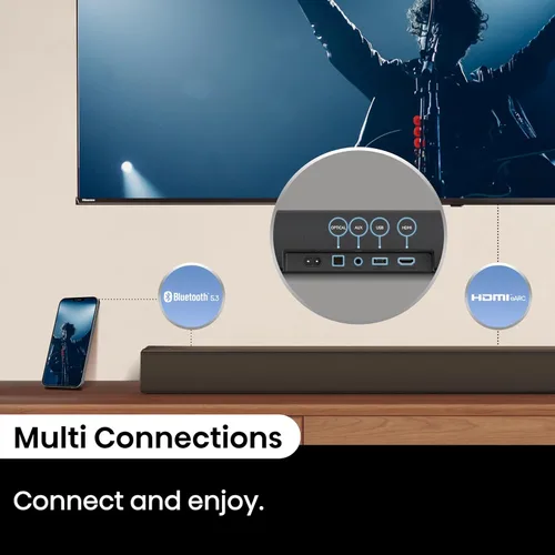Miniatura 9 de Hisense AX3100Q Barra de Sonido de 3.1 Canales con Subwoofer Inalámbrico, Dolby Atmos, DTS:X, Bluetooth 5.3, Compatible con Roku TV