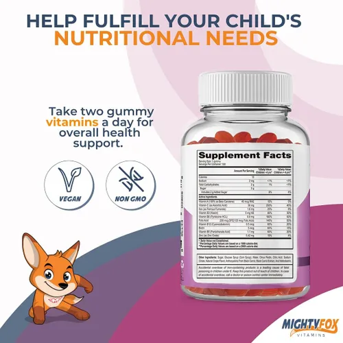 Miniatura 3 de Gomitas de hierro para niños, vitaminas sin OMG para niños con hierro, vitaminas gomosas sin gluten para niños, suplemento de hierro masticable